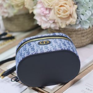 CARO SMALL 20 VANITY CASE IN CERULEAN BLUE MONOGRAM DENIM