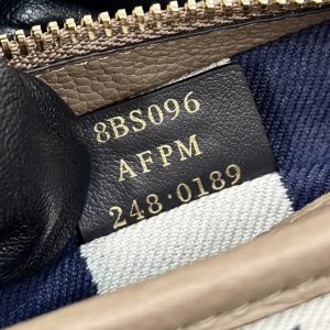 MINI ROLL BAG 15 MIDNIGHT BLUE MIX WHITE FF JACQUARD FABRIC