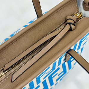 MINI ROLL BAG 15 OCEAN BLUE MIX WHITE FF JACQUARD FABRIC