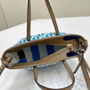 MINI ROLL BAG 15 OCEAN BLUE MIX WHITE FF JACQUARD FABRIC