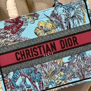 CD Elephant Blue Book Tote 36cm Bag Canvas 336549