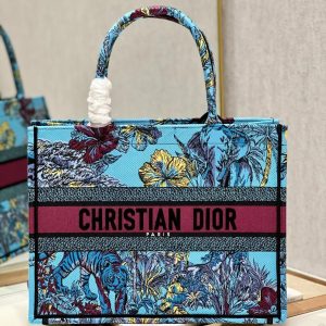 CD Elephant Blue Book Tote 36cm Bag Canvas 336549