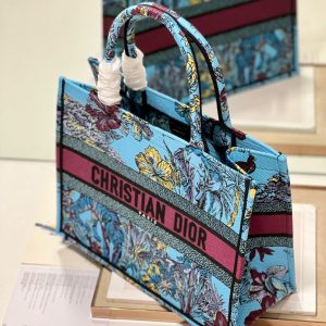 CD Elephant Blue Book Tote 36cm Bag Canvas 336549