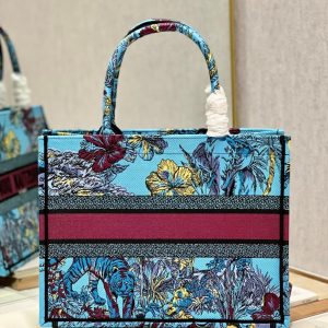 CD Elephant Blue Book Tote 36cm Bag Canvas 336549