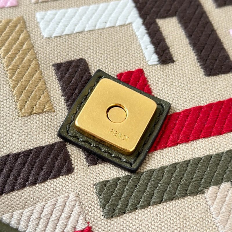 20240816_i1723778982_7014_4_jpg BAGUETTE CANVAS 27 BAG WITH MULTICOLOUR FF EMBROIDERY GOLD HARDWARE