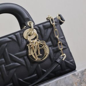 20240819_i1724050853_6817_2.jpg_1 Lady D-Joy Bag 26 Black Graphic Lambskin