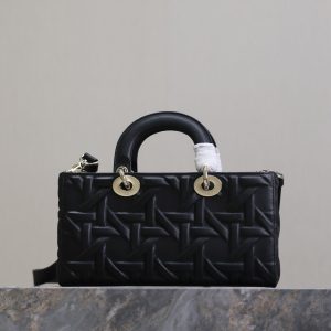 20240819_i1724050853_9795_4.jpg_1 Lady D-Joy Bag 26 Black Graphic Lambskin