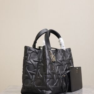 MEDIUM 37 TOUJOURS BAG IN BLACK CANNAGE GRAPHIC LAMBSKIN