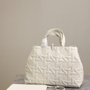 20240820_i1724142055_3061_5_jpg MEDIUM 37 TOUJOURS BAG IN WHITE CANNAGE GRAPHIC LAMBSKIN