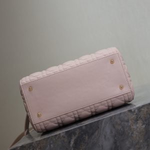 Lady Bag 20cm Pink Pale Green Lambskin