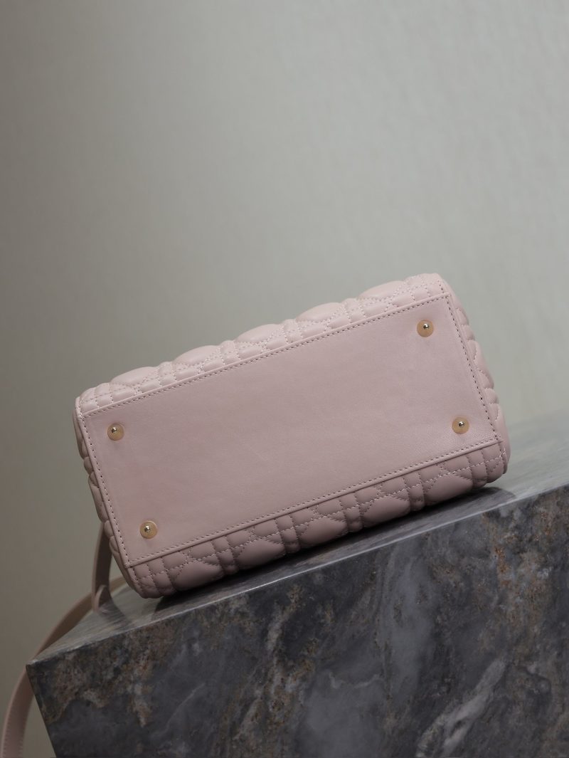 Lady Bag 20cm Pink Pale Green Lambskin