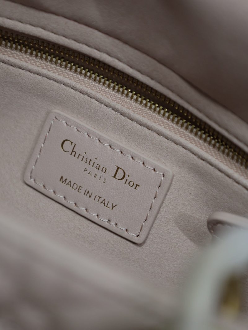 Lady Bag 20cm Pink Pale Green Lambskin