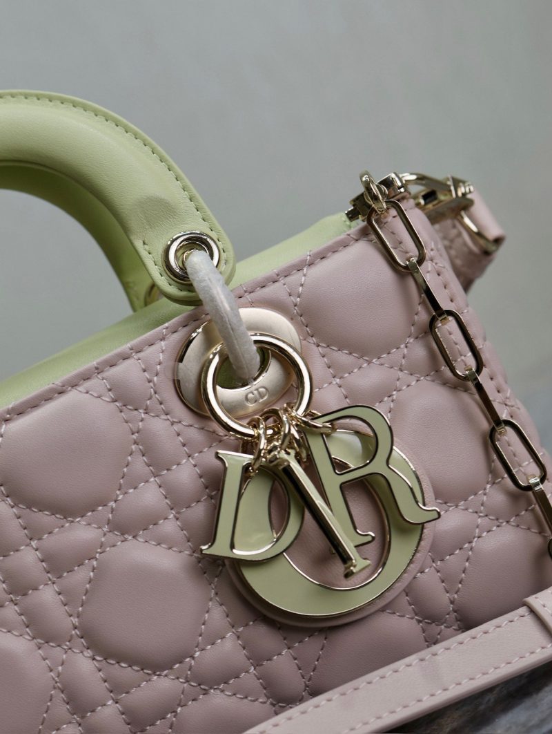 20240914_i1726293988_8107_2_jpg Lady D-Joy Bag 22 Pink Pale Green Lambskin