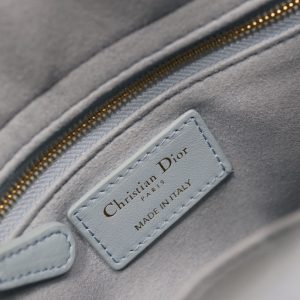 Lady Bag 17cm Celeste Blue Pale Green Lambksin