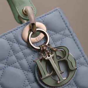 Lady Bag 17cm Celeste Blue Pale Green Lambksin