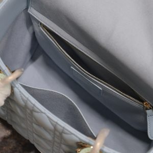 Lady Bag 20cm Celeste Blue Pale Green Lambskin