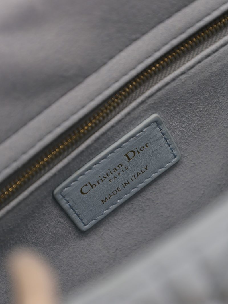 Lady Bag 20cm Celeste Blue Pale Green Lambskin