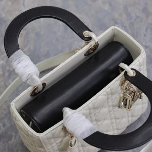 20240914_i1726302883_7617_6_jpg Lady Bag 20cm White Black Lambskin