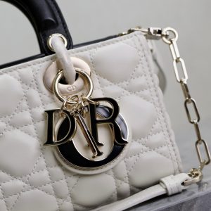 20240914_i1726302954_6646_1_jpg Lady D-Joy Bag 22 White Black Lambskin