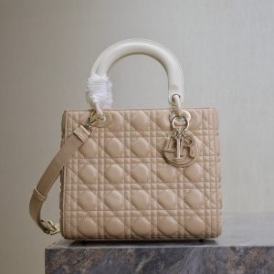 20240914_i1726305693_7302_0_jpg_b461194a-1a8d-4a34-a49c-94be60e368fe Lady Bag 20cm Beige White Lambskin