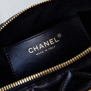 CC 24K Bowling Bag 25cm Black Waxed Lambskin