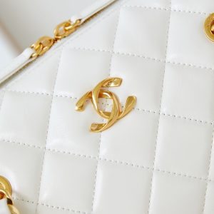 CC 24K Bowling Bag 25cm White Waxed Lambskin