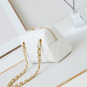 CC 24K Bowling Bag 25cm White Waxed Lambskin