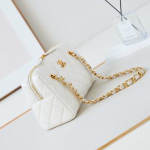 CC 24K Bowling Bag 25cm White Waxed Lambskin