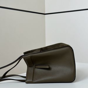 ORIGAMI MINI 19 IN ARMY GREEN LAMBSKIN AND SUEDE