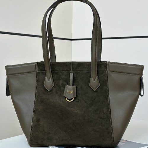 ORIGAMI MEDIUM 27 IN ARMY GREEN LAMBSKIN AND SUEDE