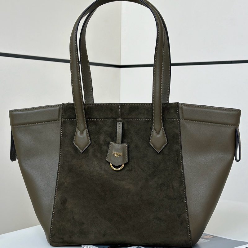 ORIGAMI MEDIUM 27 IN ARMY GREEN LAMBSKIN AND SUEDE