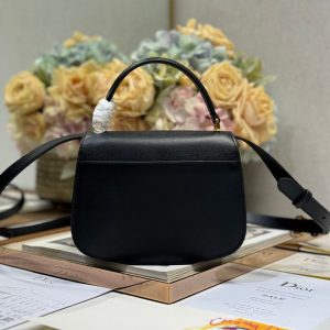 20241023_i1729663304_5774_3_jpg SMALL 19 MONTAIGNE AVENUE TOP HANDLE BAG BLACK SMOOTH CALFSKIN