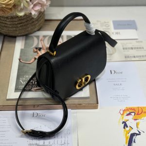 20241023_i1729663304_6621_1_jpg SMALL 19 MONTAIGNE AVENUE TOP HANDLE BAG BLACK SMOOTH CALFSKIN