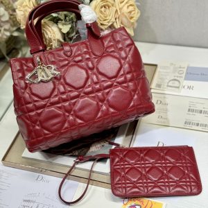 20241024_i1729759164_9294_5_jpg SMALL 28 TOUJOURS BAG IN RUBY RED MACROCANNAGE LAMBSKIN