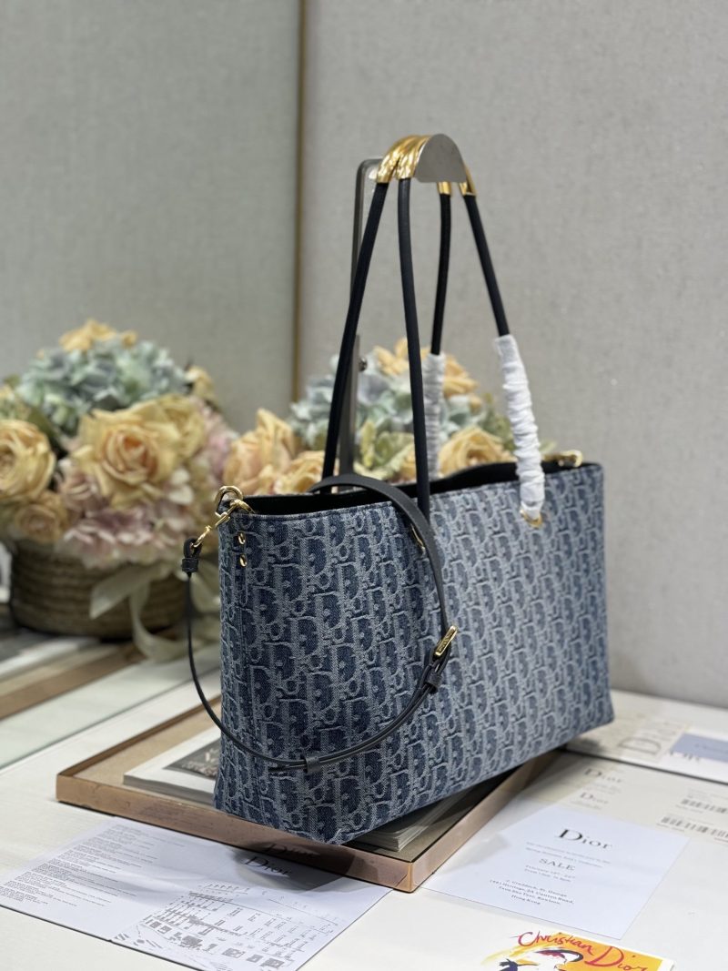 MEDIUM 37 TOUJOURS BAG IN BLUE MONOGRAM DENIM