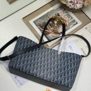 MEDIUM 37 TOUJOURS BAG IN BLUE MONOGRAM DENIM