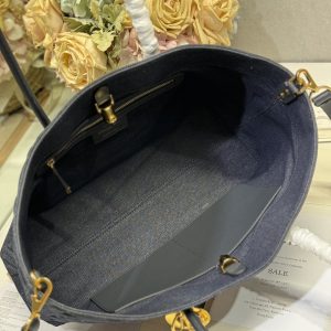 MEDIUM 37 TOUJOURS BAG IN BLACK CANNAGE DENIM