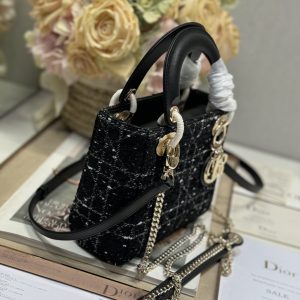 MINI 17 LADY BAG IN BLACK CANNAGE TWEED