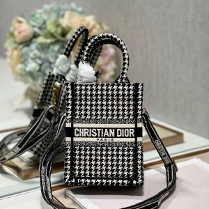 CD Mini Book Tote 13.5 cm Black Beige 336419