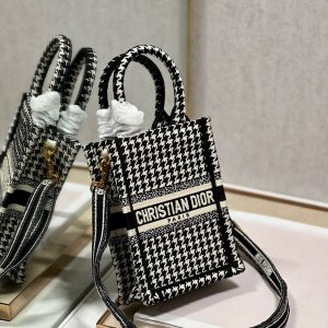 CD Mini Book Tote 13.5 cm Black Beige 336419