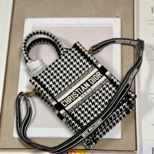 CD Mini Book Tote 13.5 cm Black Beige 336419