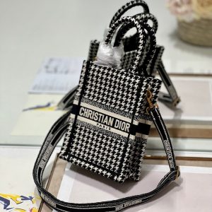 CD Mini Book Tote 13.5 cm Black Beige 336419