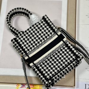 CD Mini Book Tote 13.5 cm Black Beige 336419