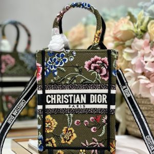 CD "Flower Green" Mini Book Tote 13.5 cm 336422