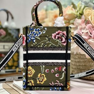 CD "Flower Green" Mini Book Tote 13.5 cm 336422