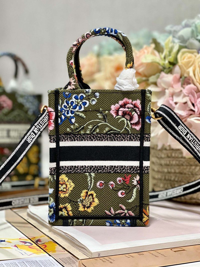 CD "Flower Green" Mini Book Tote 13.5 cm 336422