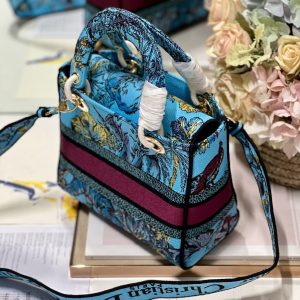 CD Elephant Blue 24 Lady Dior Bag Canvas 336679