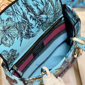 CD Elephant Blue 24 Lady Dior Bag Canvas 336679