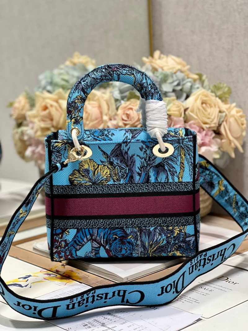CD Elephant Blue 24 Lady Dior Bag Canvas 336679