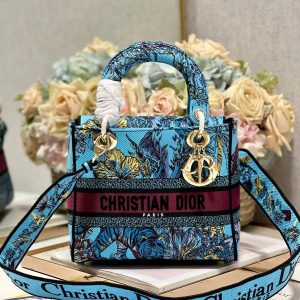 CD Elephant Blue 24 Lady Dior Bag Canvas 336679